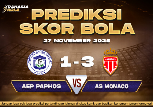 Prediksi Skor Bola AEP Paphos vs Monaco 27 November 2025