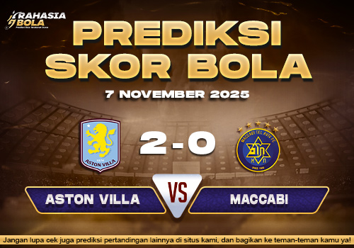 Prediksi Skor Bola Aston Villa vs Maccabi 7 November 2025
