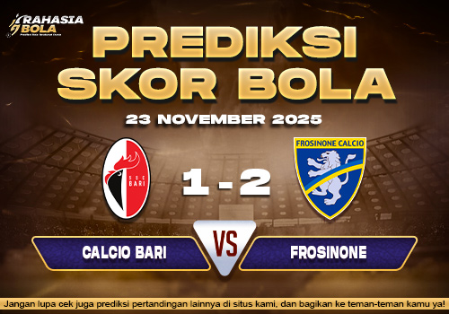 Prediksi Skor Bola Bari vs Frosinone 23 November 2025