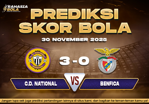 Prediksi Skor Bola C.D. National vs Benfica 30 November 2025