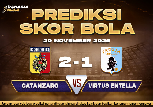 Prediksi Skor Bola Catanzaro vs Entella 29 November 2025