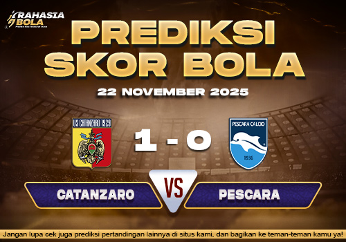 Prediksi Skor Bola Catanzaro vs Pescara 22 November 2025