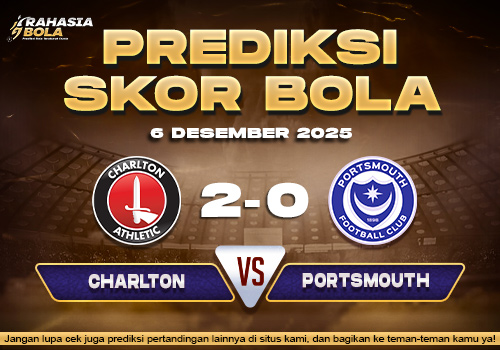 Prediksi Skor Bola Charlton vs Portsmouth 6 Desember 2025