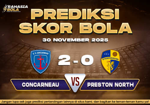 Prediksi Skor Bola Concarneau vs Stade Brioch 30 November 2025