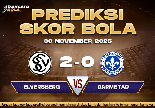 Prediksi Skor Bola Elversberg vs Darmstadt 30 November 2025