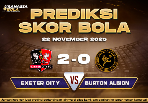 Prediksi Skor Bola Exeter City vs Burton Albion 22 November 2025