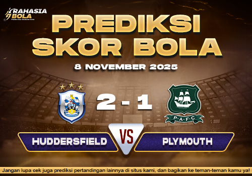 Prediksi Skor Bola Huddersfield vs Plymouth 8 November 2025