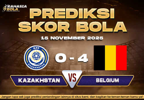 Prediksi Skor Bola Kazakhstan vs Belgium 15 November 2025