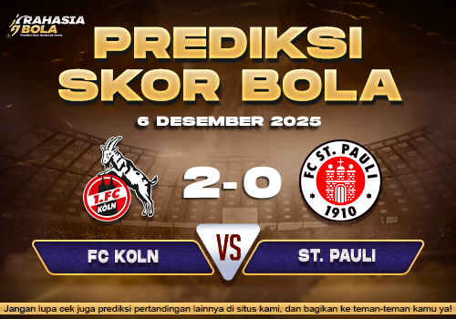 Prediksi Skor Bola Koln vs St. Pauli 6 Desember 2025