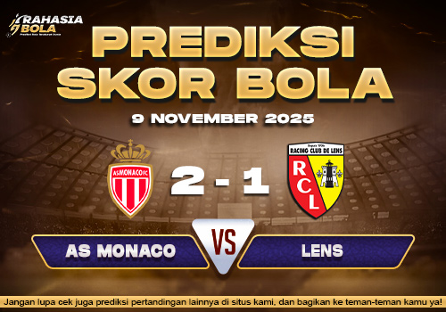 Prediksi Skor Bola Monaco vs Lens 9 November 2025