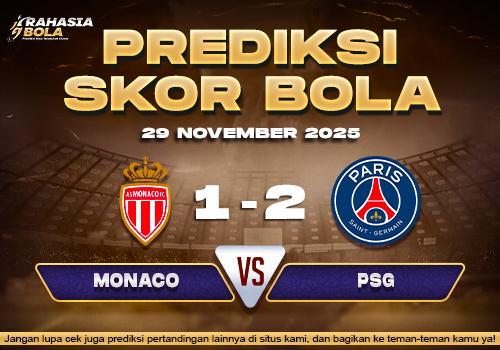 Prediksi Skor Bola Monaco vs PSG 29 November 2025