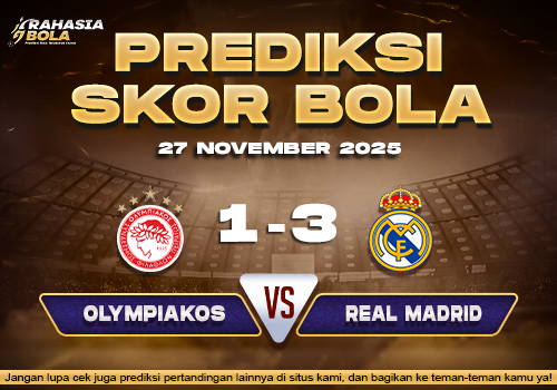 Prediksi Skor Bola Olympiakos vs Real Madrid 27 November 2025