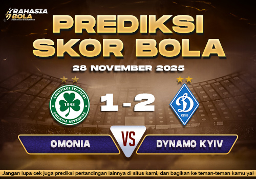Prediksi Skor Bola Omonia vs Dynamo Kyiv 28 November 2025