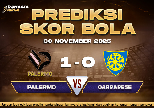 Prediksi Skor Bola Palermo vs Carrarese 30 November 2025