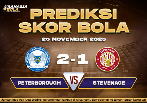Prediksi Skor Bola Peterborough vs Stevenage 26 November 2025