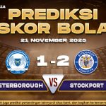 Prediksi Skor Bola Peterborough vs Stockport 21 November 2025