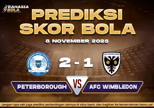 Prediksi Skor Bola Peterborough vs Wimbledon 8 November 2025