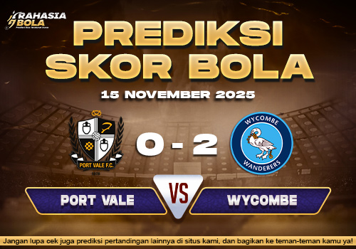 Prediksi Skor Bola Port Vale vs Wycombe 15 November 2025