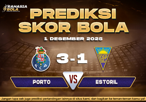 Prediksi Skor Bola Porto vs Estoril 1 Desember 2025