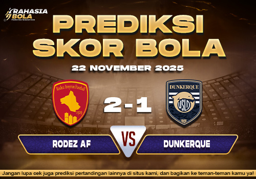 Prediksi Skor Bola Rodez vs Dunkerque 22 November 2025