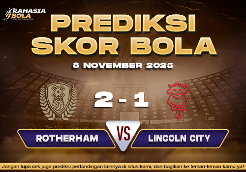 Prediksi Skor Bola Rotherham vs Lincoln City 8 November 2025