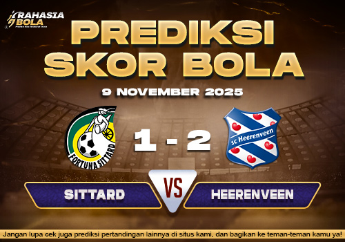 Prediksi Skor Bola Sittard vs Heerenveen 9 November 2025