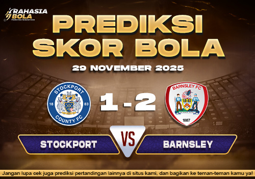Prediksi Skor Bola Stockport vs Barnsley 29 November 2025