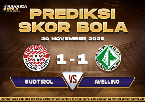 Prediksi Skor Bola Sudtirol vs Avellino 29 November 2025