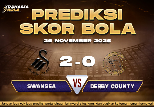 Prediksi Skor Bola Swansea vs Derby 26 November 2025