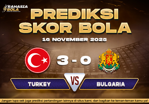 Prediksi Skor Bola Turkey vs Bulgaria 16 November 2025