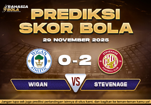 Prediksi Skor Bola Wigan vs Stevenage 29 November 2025
