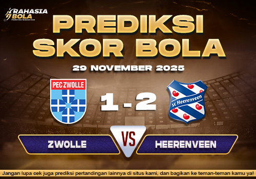 Prediksi Skor Bola Zwolle vs Heerenveen 29 November 2025