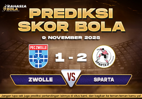 Prediksi Skor Bola Zwolle vs Sparta 9 November 2025