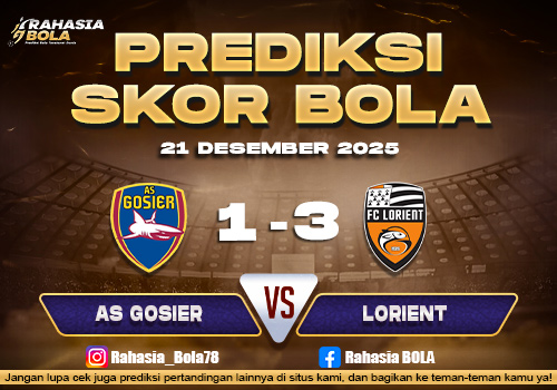 Prediksi Skor Bola AS Gosier vs Lorient 21 Desember 2025