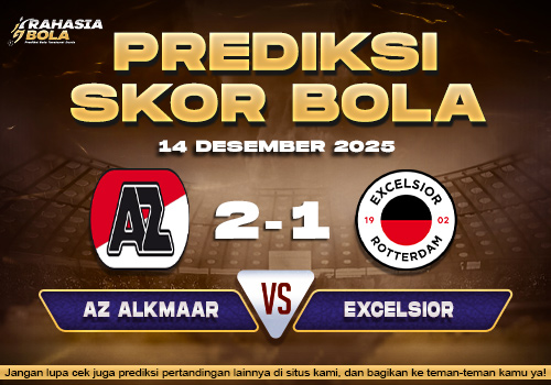 Prediksi Skor Bola AZ Alkmaar vs Excelsior 14 Desember 2025