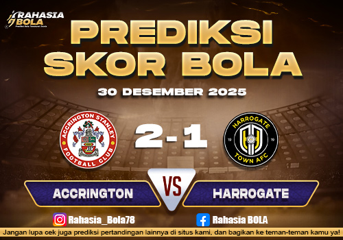 Prediksi Skor Bola Accrington vs Harrogate 30 Desember 2025