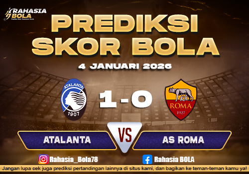 Prediksi Skor Bola Atalanta vs AS Roma 4 Januari 2026 1