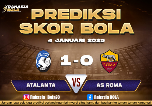Prediksi Skor Bola Atalanta vs AS Roma 4 Januari 2026