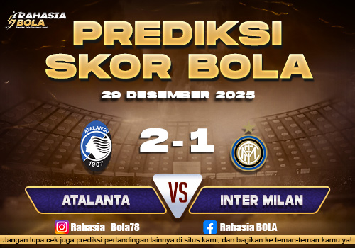 Prediksi Skor Bola Atalanta vs Inter Milan 29 Desember 2025