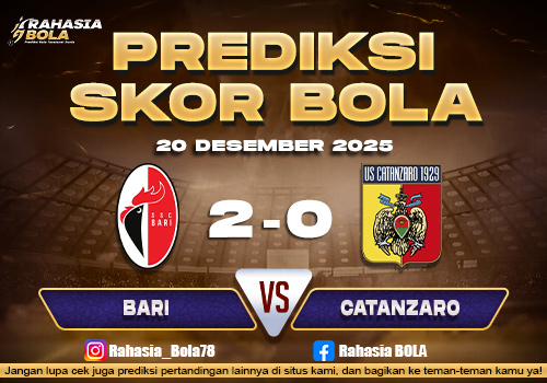 Prediksi Skor Bola Bari vs Catanzaro 20 Desember 2025