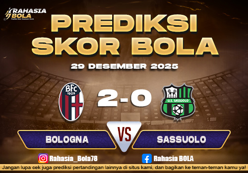 Prediksi Skor Bola Bologna vs Sassuolo 29 Desember 2025