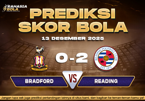 Prediksi Skor Bola Bradford City vs Reading 13 Desember 2025