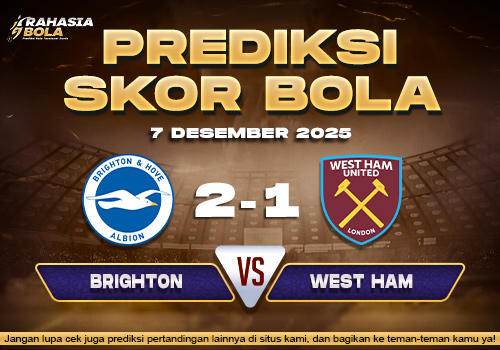 Prediksi Skor Bola Brighton vs West Ham 7 Desember 2025