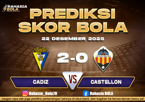 Prediksi Skor Bola Cadiz vs Castellon 22 Desember 2025