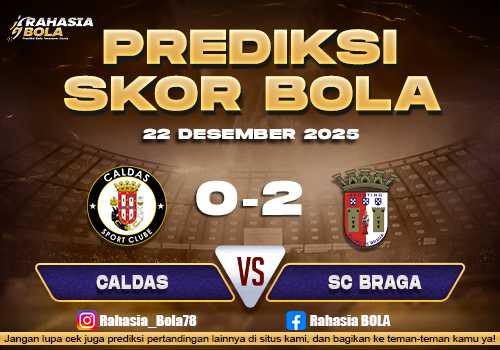 Prediksi Skor Bola Caldas vs SC Braga 22 Desember 2025