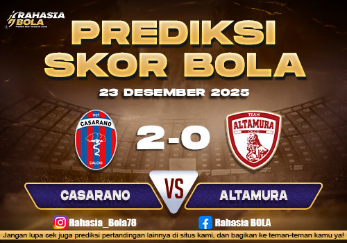 Prediksi Skor Bola Casarano vs Team Altamura 23 Desember 2025