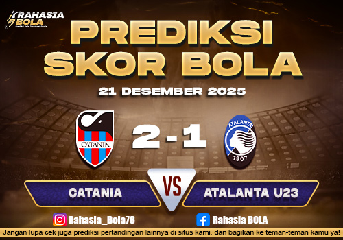Prediksi Skor Bola Catania vs Atalanta U23 21 Desember 2025