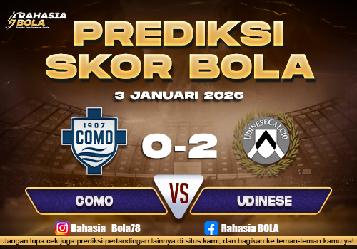 Prediksi Skor Bola Como vs Udinese 3 Januari 2026