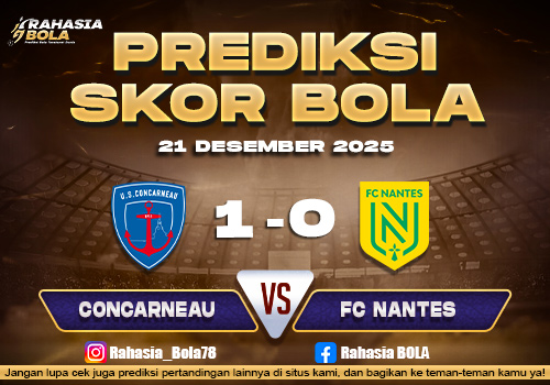 Prediksi Skor Bola Concarneu vs Nantes 21 Desember 2025