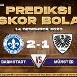 Prediksi Skor Bola Darmstadt vs Preuben 14 Desember 2025